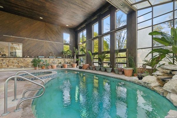 Interior, Pool, Recessed Lighting, Wooden Ceilings