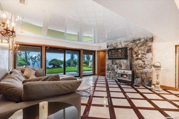 Fireplace, Interior, Living room, Stone Walls