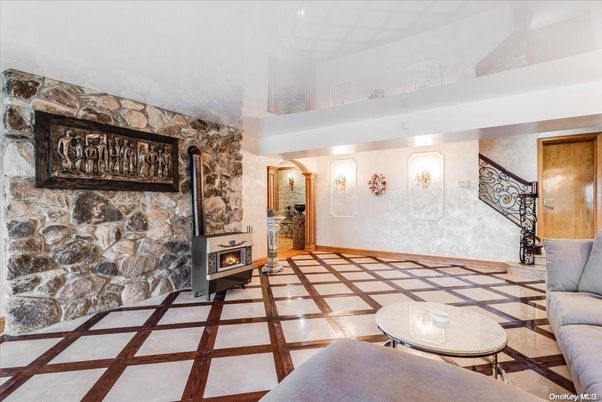 Fireplace, Interior, Stone Walls