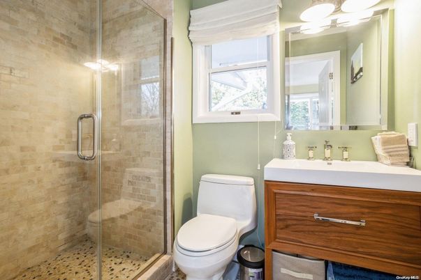 Bathroom, Glass Shower, Interior, Stone Walls