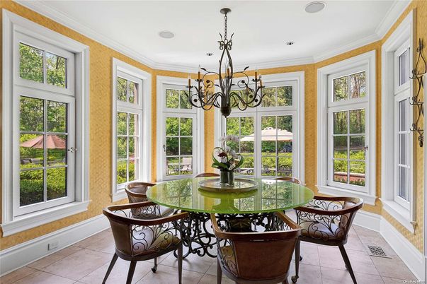 Chandelier, Dining room, Interior, Recessed Lighting