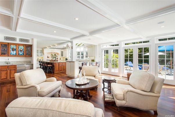 Interior, Kitchen, Living room, Recessed Lighting, Wood Texture Flooring