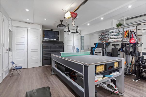 Fitness Equipment, Game Room, Interior, Recessed Lighting, Wood Texture Flooring