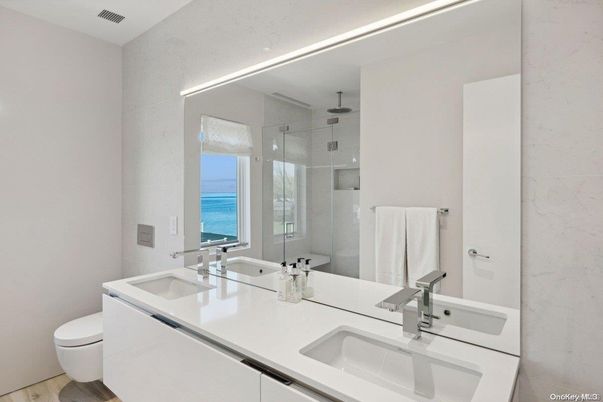 Bathroom, Dual Sink Vanities, Glass Shower, Interior