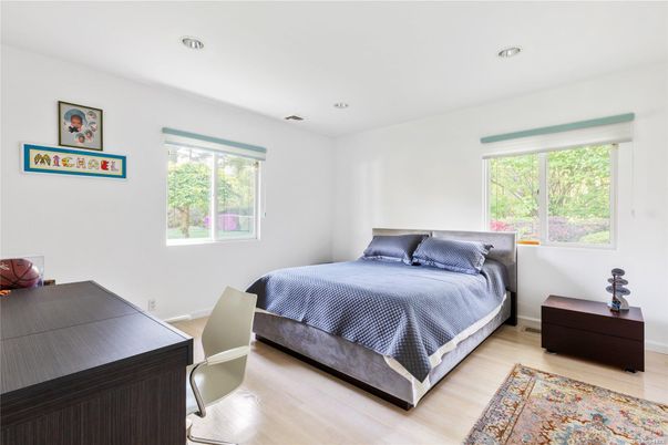 Bedroom, Home Office, Interior, Recessed Lighting, Wood Texture Flooring