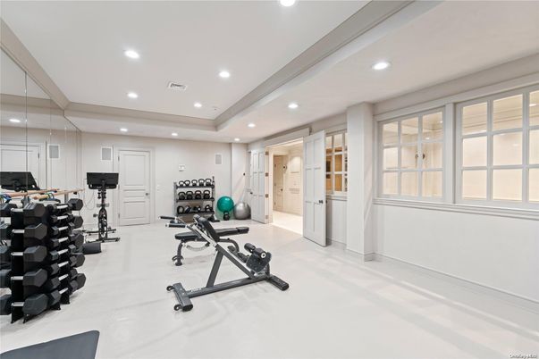 Fitness Equipment, Gym, Interior, Recessed Lighting