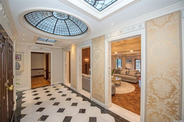 Glass Ceilings, Interior, Recessed Lighting, Wood Texture Flooring