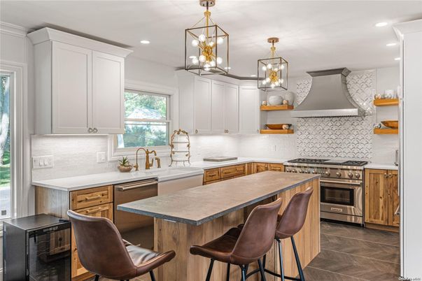Interior, Kitchen, Pendant Lights, Recessed Lighting, Stainless Steel Appliances