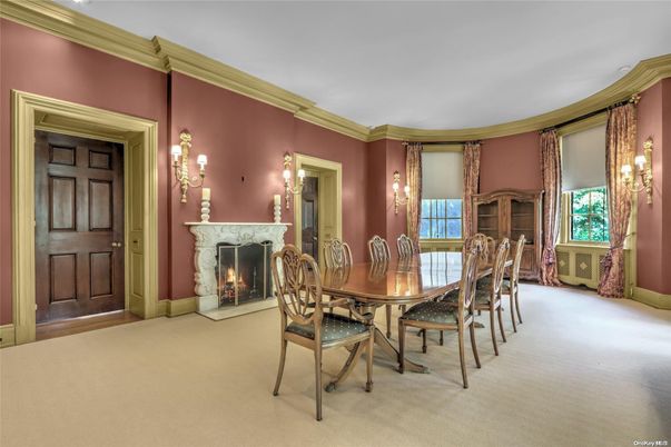 Dining room, Fireplace, Interior