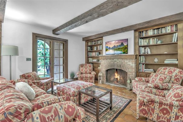 Fireplace, Interior, Living room, Wooden Beams