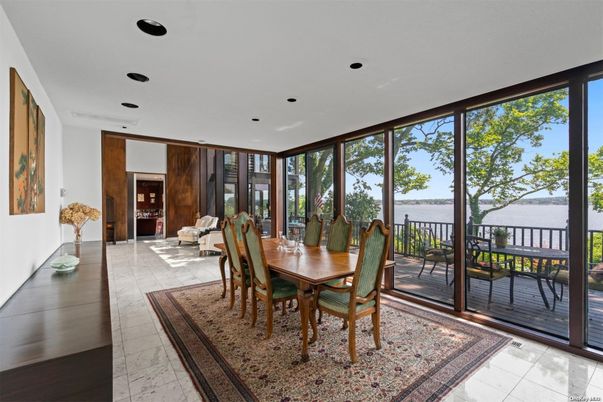 Dining room, Interior, Marble, Recessed Lighting, Water