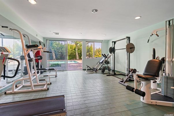 Fitness Equipment, Gym, Interior, Recessed Lighting