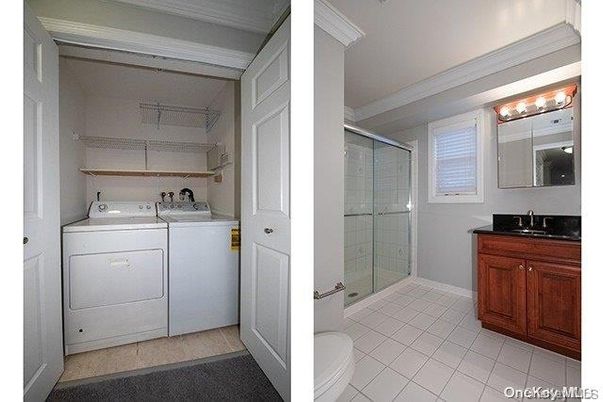 Bathroom, Glass Shower, Interior, Washer