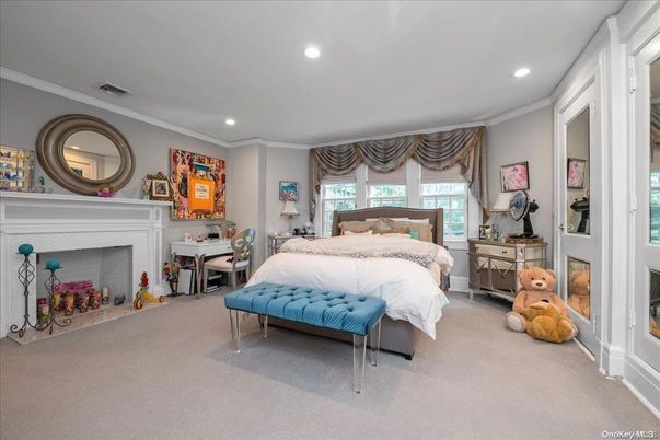 Bedroom, Fireplace, Interior, Recessed Lighting