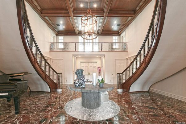 Interior, Marble, Pendant Lights, Piano, Recessed Lighting, Wooden Beams, Wooden Ceilings