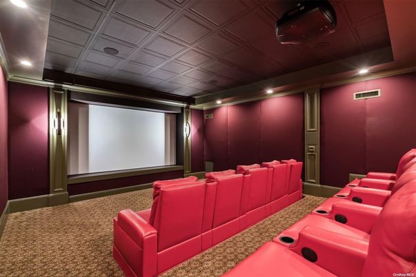 Home Theatre Room, Interior, Projection Screen, Recessed Lighting, Theatre Room
