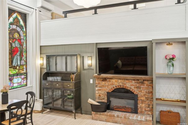 Fireplace, Interior, Wood Texture Flooring