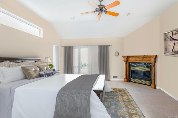 Bedroom, Fireplace, Interior, Recessed Lighting