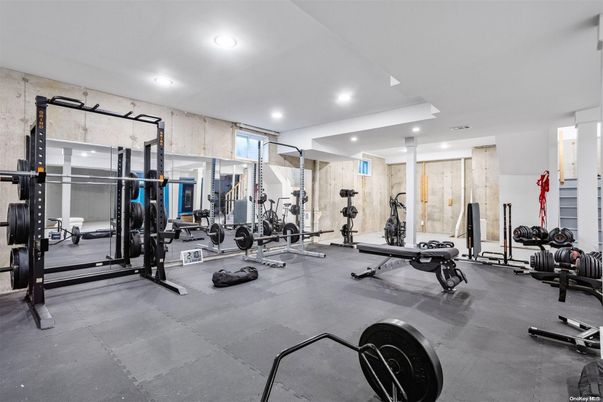 Fitness Equipment, Gym, Interior, Recessed Lighting