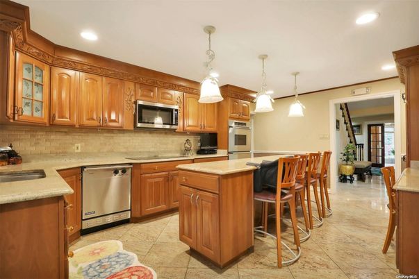 Interior, Kitchen, Pendant Lights, Recessed Lighting, Stainless Steel Appliances