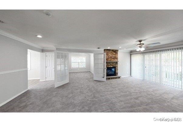 Empty room, Fireplace, Interior, Recessed Lighting