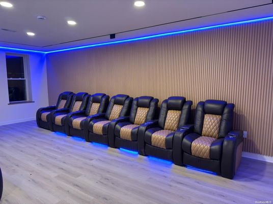 Home Theatre Room, Interior, Recessed Lighting, Theatre Room, Wood Texture Flooring