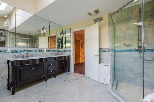 Bathroom, Dual Sink Vanities, Glass Shower, Interior