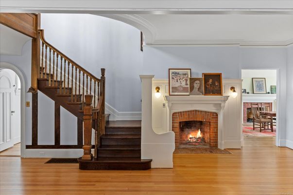 Fireplace, Interior, Wood Texture Flooring