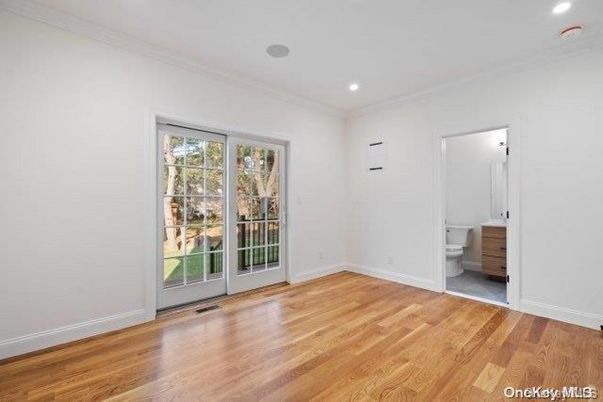 Bathroom, Empty room, Interior, Recessed Lighting, Wood Texture Flooring