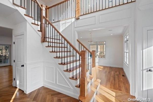 Chandelier, Interior, Recessed Lighting, Wood Texture Flooring