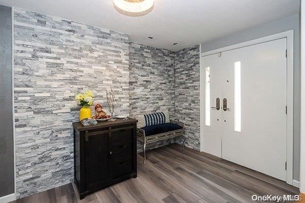 Interior, Stone Walls, Wood Texture Flooring