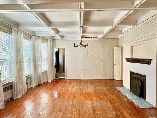 Empty room, Fireplace, Interior, Wood Texture Flooring
