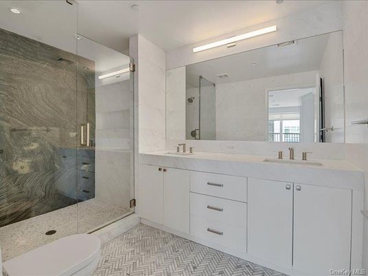 Bathroom, Dual Sink Vanities, Glass Shower, Interior