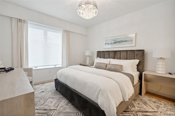Bedroom, Chandelier, Interior