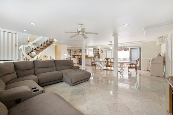 Dining room, Interior, Kitchen, Living room, Recessed Lighting