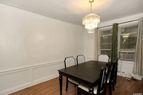 Chandelier, Dining room, Interior, Wood Texture Flooring