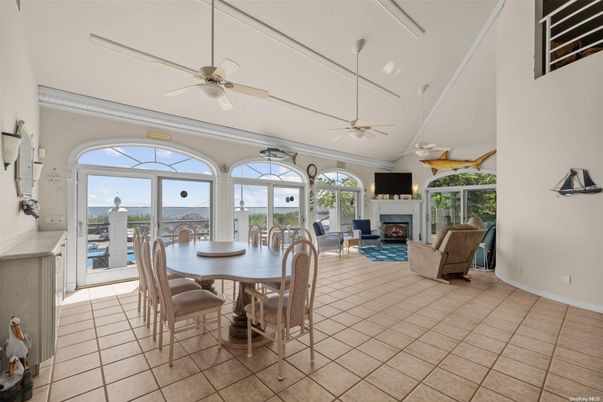 Dining room, Fireplace, Interior, Living room