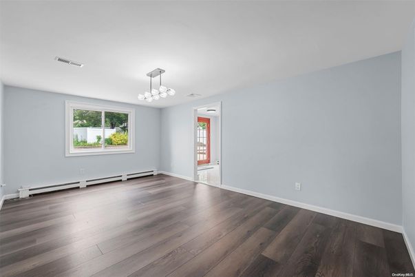Chandelier, Empty room, Interior, Wood Texture Flooring