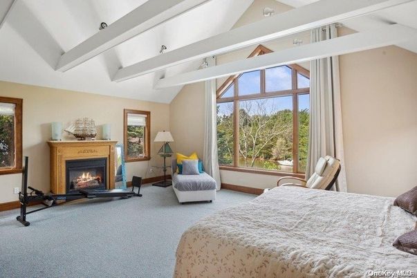 Bedroom, Fireplace, Interior