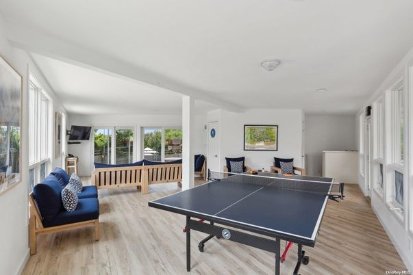 Game Room, Interior, Recessed Lighting, Wood Texture Flooring