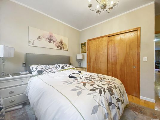 Bedroom, Chandelier, Interior
