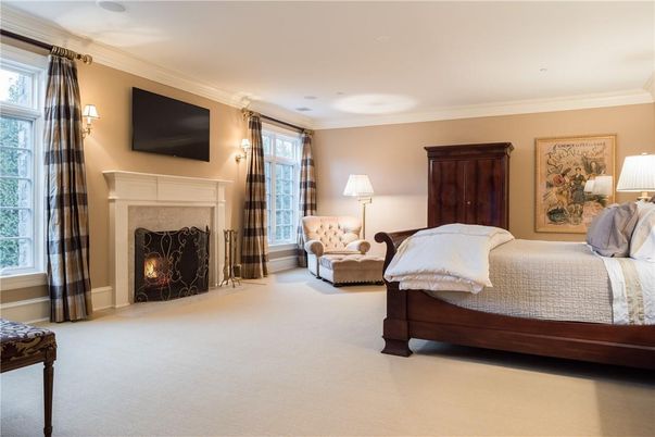 Bedroom, Fireplace, Interior, Recessed Lighting