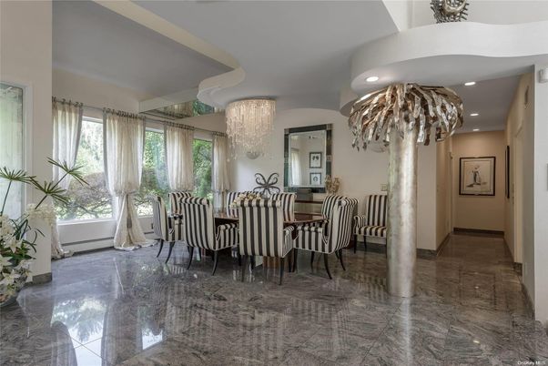 Chandelier, Dining room, Interior, Recessed Lighting