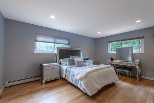 Bedroom, Home Office, Interior, Recessed Lighting, Wood Texture Flooring