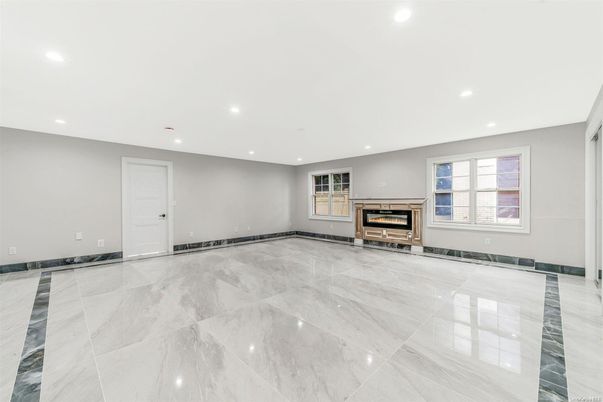 Empty room, Fireplace, Interior, Recessed Lighting