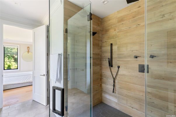 Bathroom, Bedroom, Glass Shower, Interior, Wooden Walls