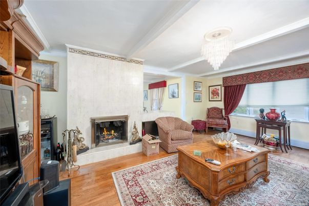 Chandelier, Fireplace, Interior, Living room, Wood Texture Flooring