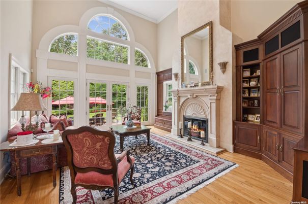 Fireplace, Home Office, Interior, Wood Texture Flooring