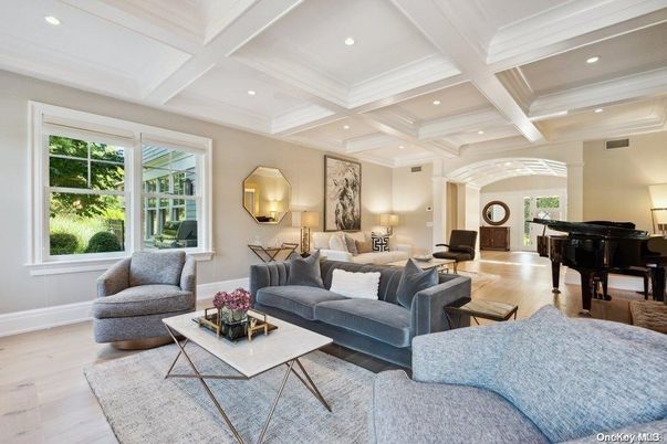 Interior, Living room, Piano, Recessed Lighting, Wood Texture Flooring