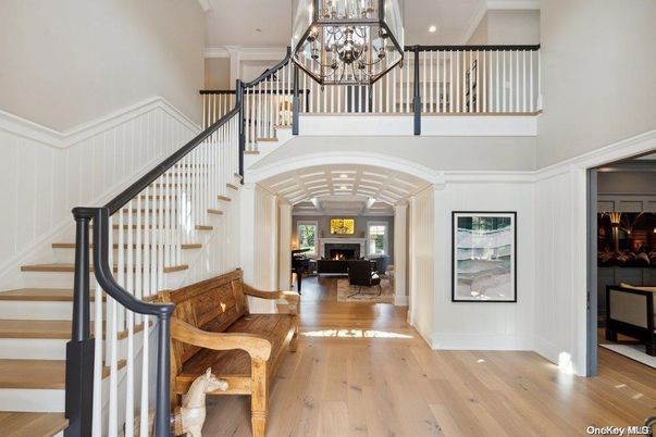 Fireplace, Interior, Recessed Lighting, Wood Texture Flooring